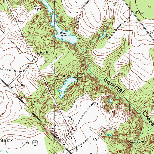 Topographic Map of Reid House Pond Dam D-2655, SC