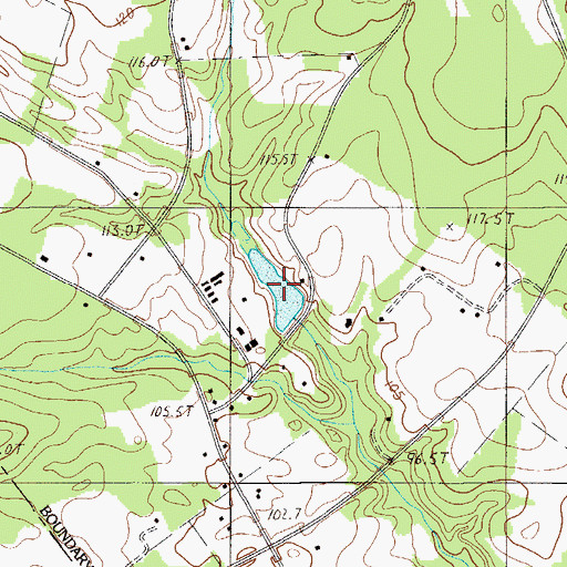 Topographic Map of Shannon Pond, SC