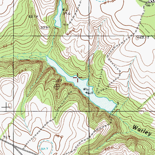 Topographic Map of Shehane Cabin Pond Dam D-2659, SC