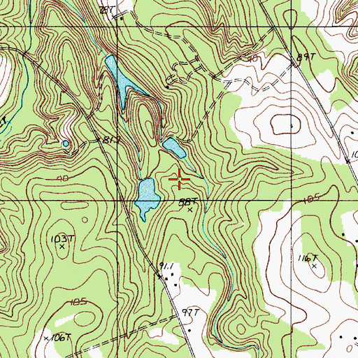 Topographic Map of Wannamakers Upper I-26 Pond, SC