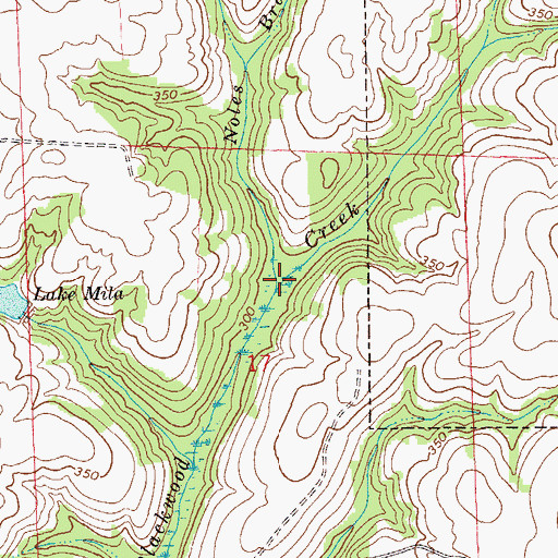 Topographic Map of Noles Branch, AL