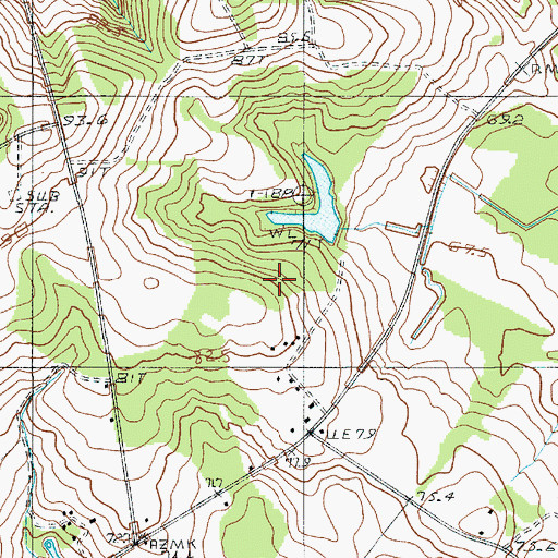 Topographic Map of Whetstone Pond Dam D-2686, SC