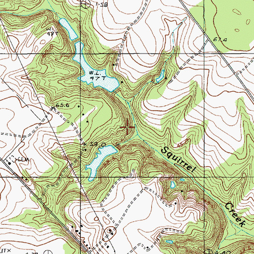 Topographic Map of Wiles Pond, SC