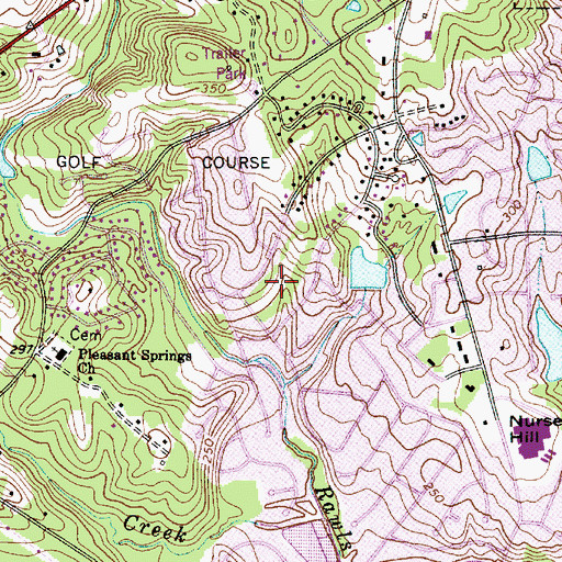 Topographic Map of Whitehall Lakes, SC