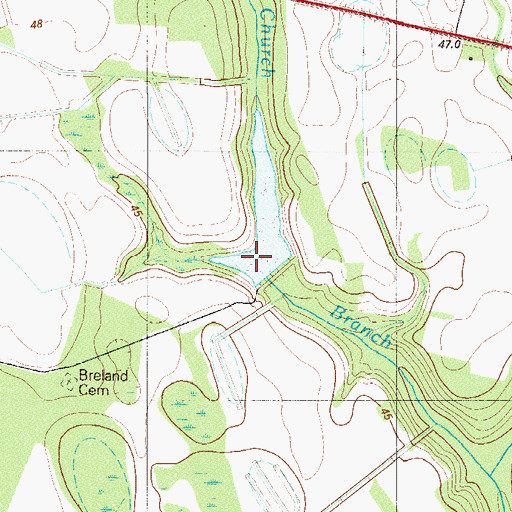 Topographic Map of Brants Pond Dam D-2819, SC