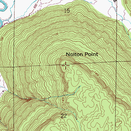 Topographic Map of Nolton Point, AL