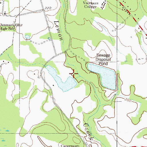 Topographic Map of Clarks Lake Dam D-2816, SC