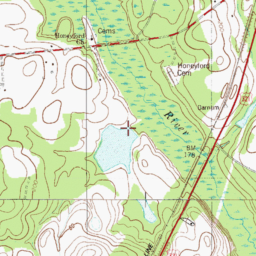 Topographic Map of Dobsons Pond Dam D-2811, SC