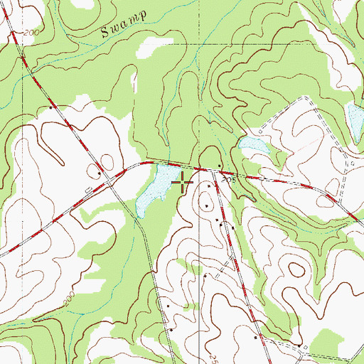 Topographic Map of Folks Pond Dam D-2814, SC