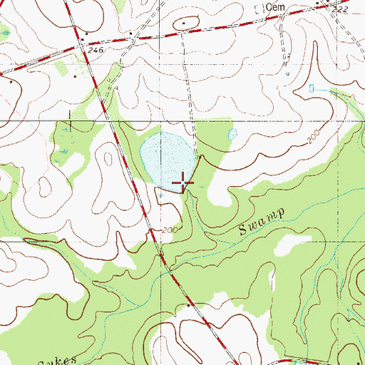 Topographic Map of Spells Fish Pond Dam D-2815, SC