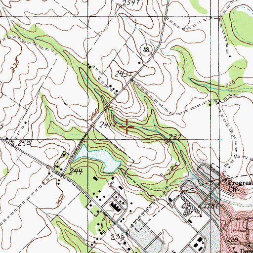 Topographic Map of Denny Pond Dam D-1636, SC