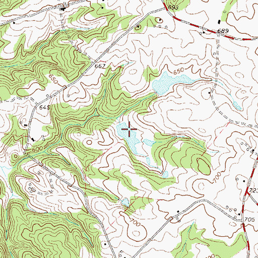 Topographic Map of J W Wilson Pond Dam D-3031, SC