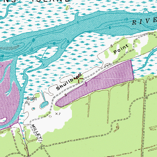 Topographic Map of Kiawah Island Bass Pond D-3047 Dam, SC