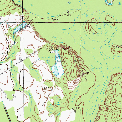 Topographic Map of A H Parsons Pond Dam D-3088, SC