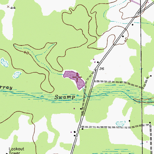 Topographic Map of Ackerman Pond, SC