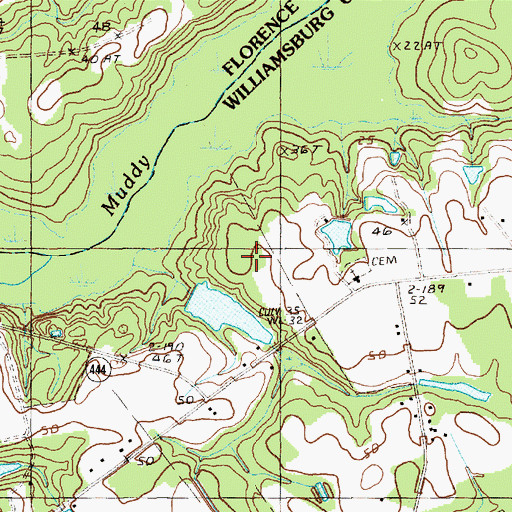 Topographic Map of George Lewis Pond Dam D-3102, SC