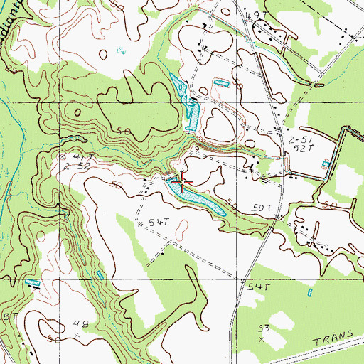 Topographic Map of Snowden Pond Dam D-3098, SC