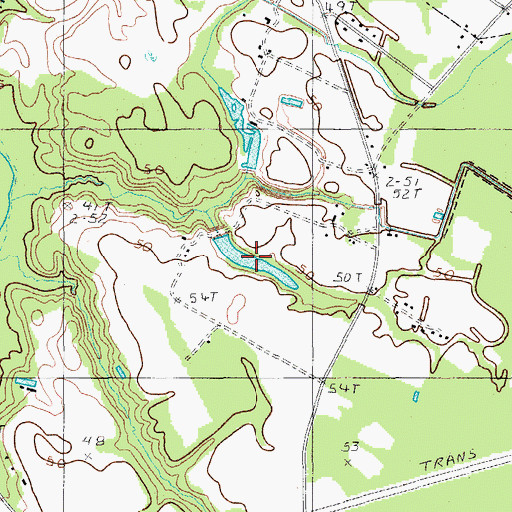Topographic Map of Snowden Pond, SC