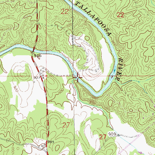 Topographic Map of Norman Creek, AL