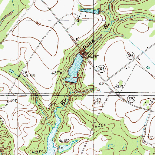 Topographic Map of Webber Pond Dam D-3083, SC