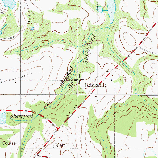 Topographic Map of Collums Pond D-3071 Dam, SC