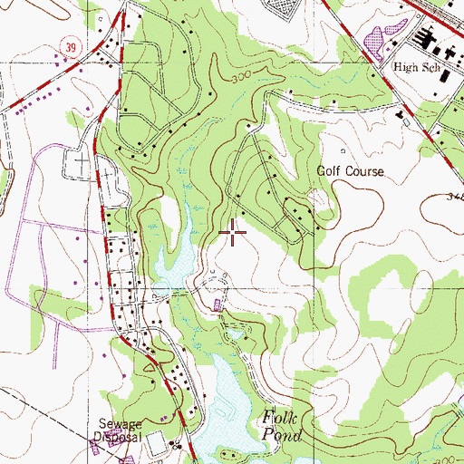 Topographic Map of Folks Upper Pond Dam D-3052, SC
