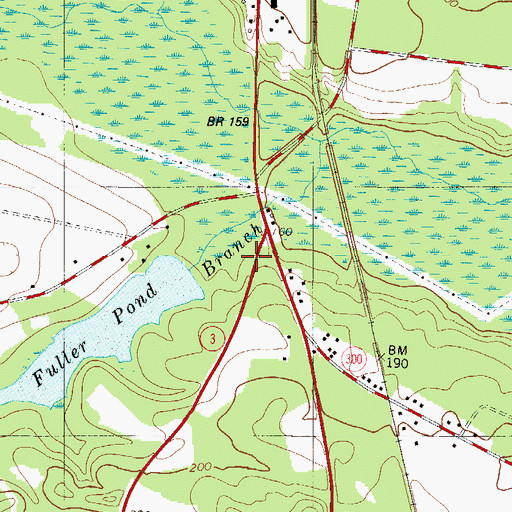 Topographic Map of Fuller Pond Dam D-3065, SC