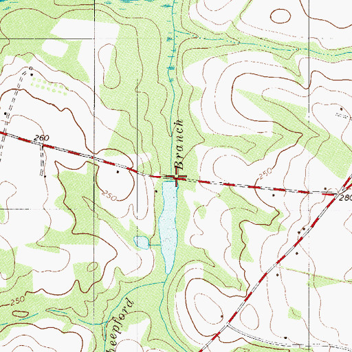 Topographic Map of Hairs Pond D-3060 Dam, SC