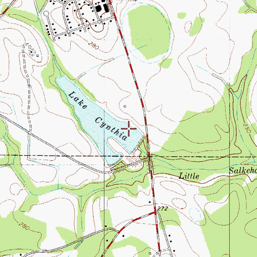Topographic Map of Lake Cynthia Dam D-3068, SC