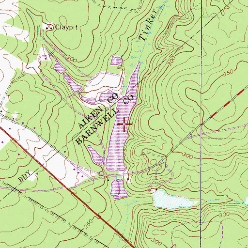 Topographic Map of Stringfellow Mill Pond, SC