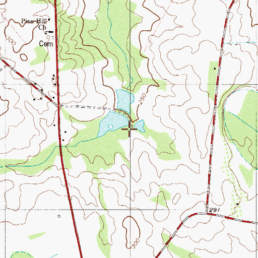 Topographic Map of Redds Pond D-3050 Dam, SC