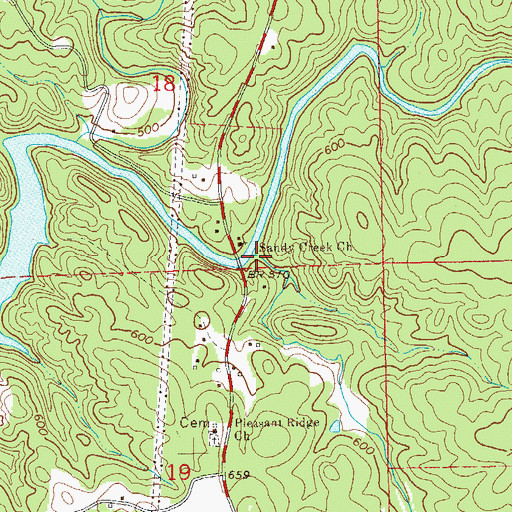 Topographic Map of Norrell Branch, AL