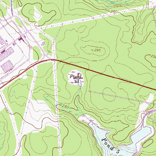 Topographic Map of Savannah River Plant Pond Dam Number Four D-3075, SC