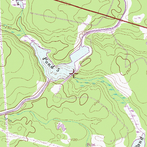 Topographic Map of Savannah River Plant Pond Dam Number Five D-3076, SC