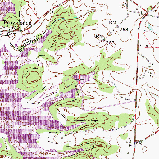 Topographic Map of McGee Pond Dam D-3103, SC