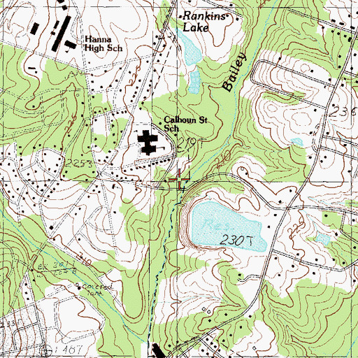 Topographic Map of Bailey Creek Reservoir Dam D-3125, SC