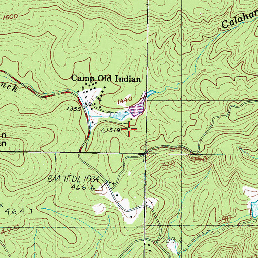 Topographic Map of Lake Caldwell, SC