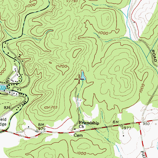 Topographic Map of F Bergman Pond Dam D-1106, SC