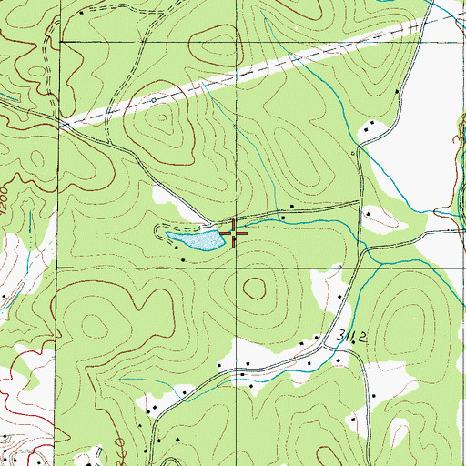 Topographic Map of S Huffman Pond Dam D-2834, SC