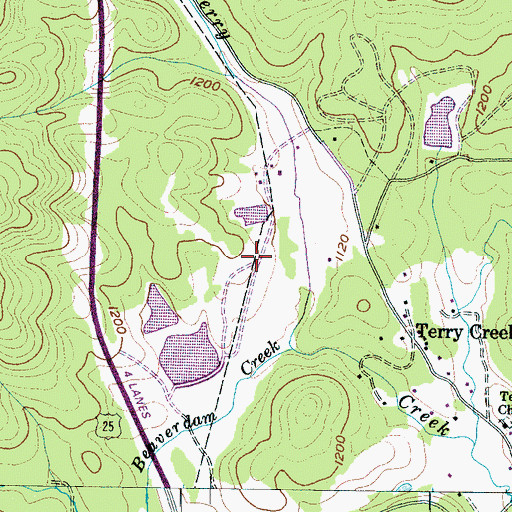 Topographic Map of Casteel Pond Number One Dam D-2835, SC