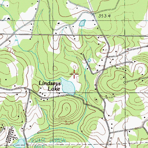 Topographic Map of Lindsey Lake Dam D-2839, SC