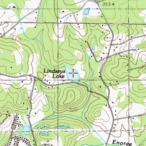 Topographic Map of Lindseys Lake, SC