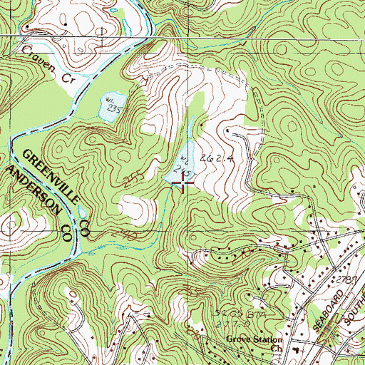 Topographic Map of Freemans Lake Dam D-2843, SC