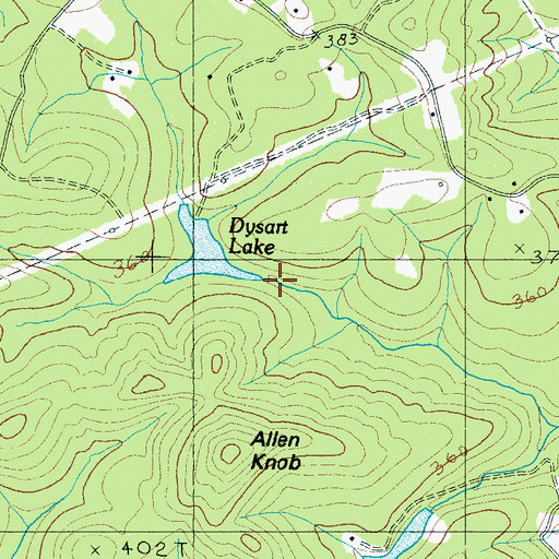 Topographic Map of Dysart Lake Dam D-2851, SC