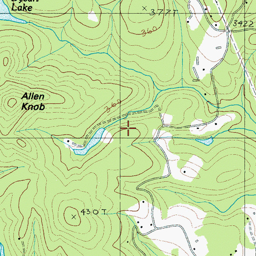 Topographic Map of Forty Niner Lake Dam D-2852, SC