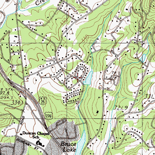 Topographic Map of Snyder Pond Dam D-2856, SC