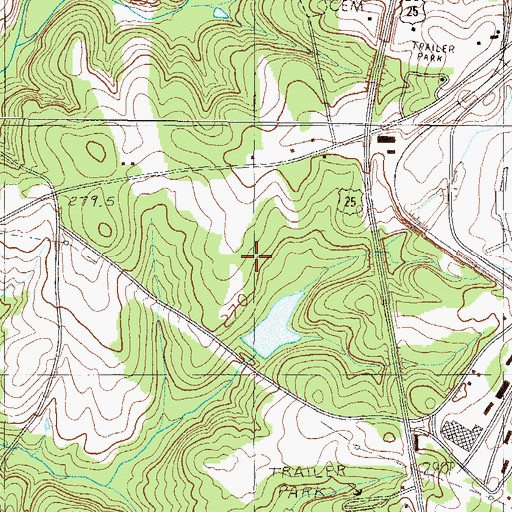 Topographic Map of Browns Pond, SC