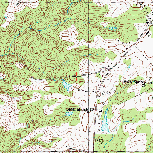 Topographic Map of August Pond Dam D-2861, SC