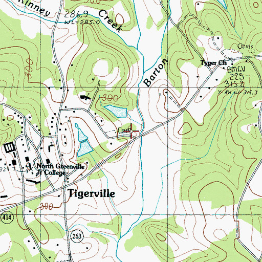 Topographic Map of Woods Pond Dam D-2866, SC