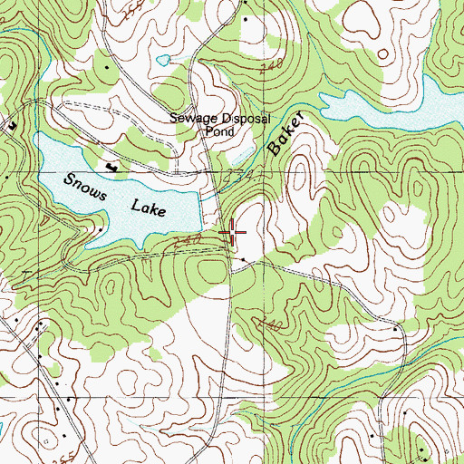 Topographic Map of Trollingwood Lake Dam D-2878, SC